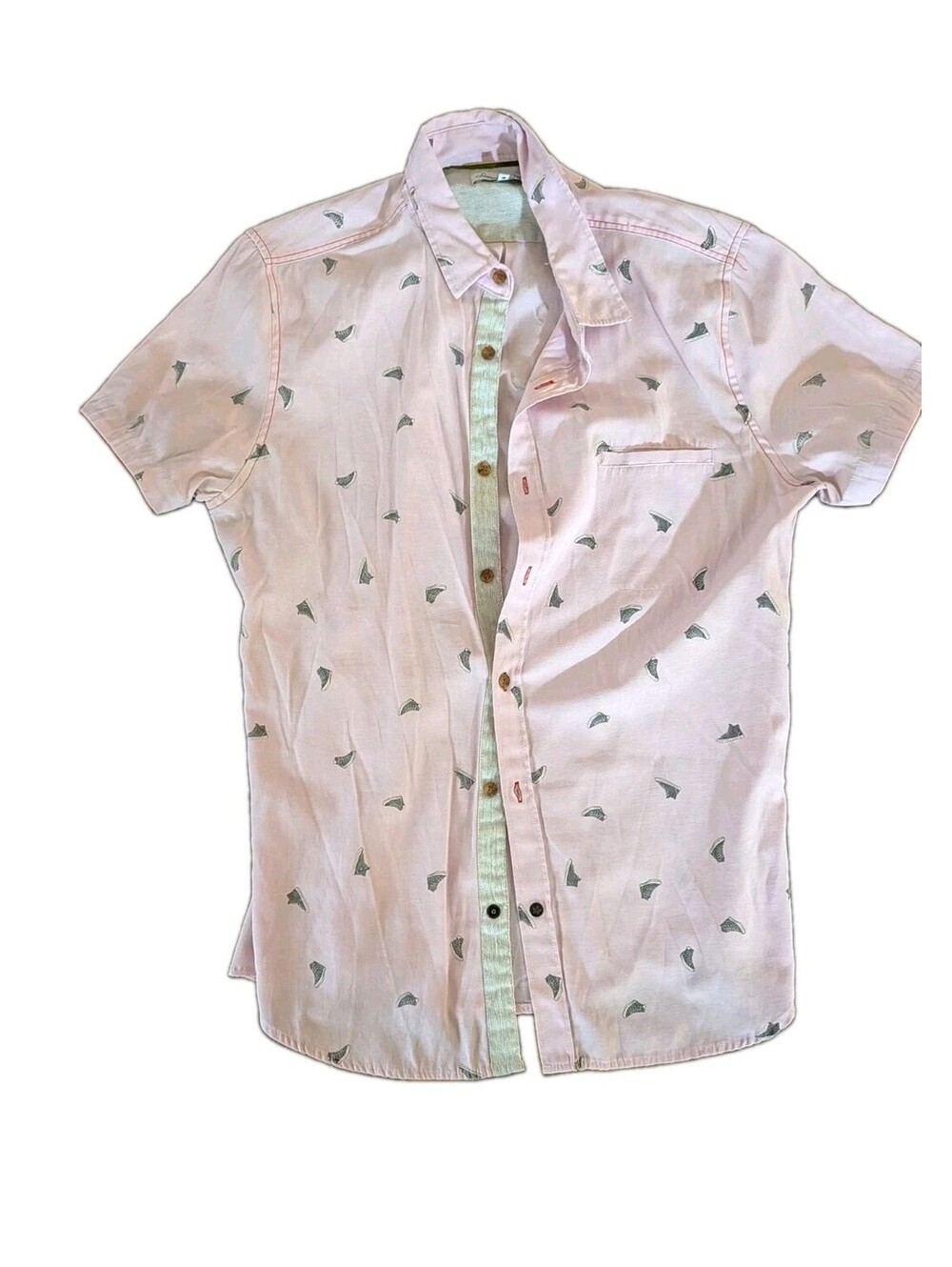 Sovereign Code LA Slim Fit Pink Short Slv Sneaker AOP LGE